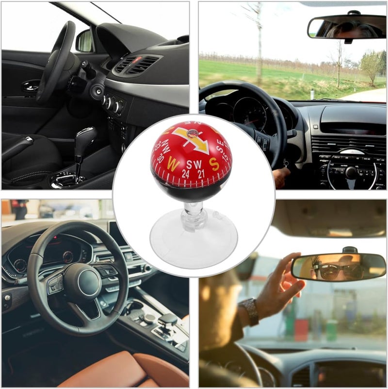 SOLUSTRE Portable Car Compass with Suction Cup Dashboard Digital Compass for Windshield Marine Outdoor Navigation - Image 5